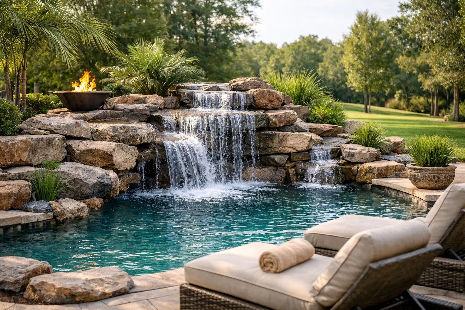 Luxury Backyard Waterfall Builder Near Spring Hill