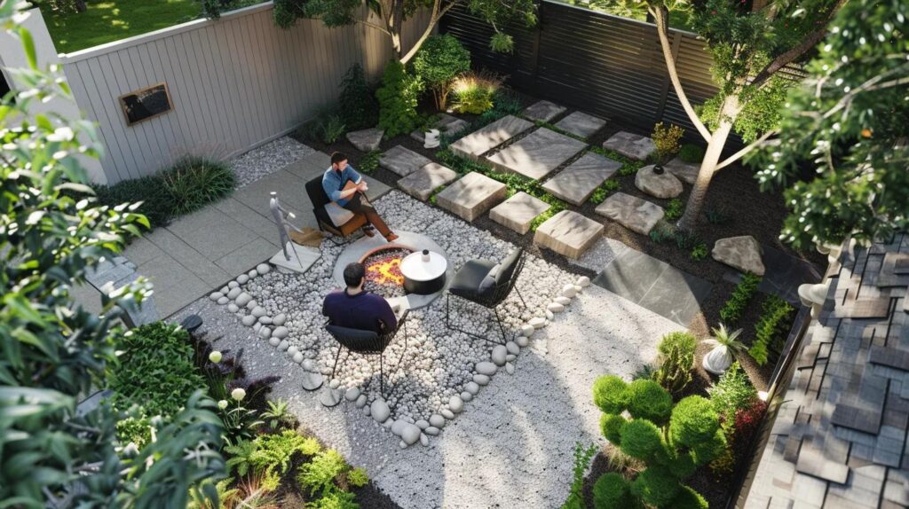 Project manager consulting with homeowner in outdoor living space emphasizing trust and communication