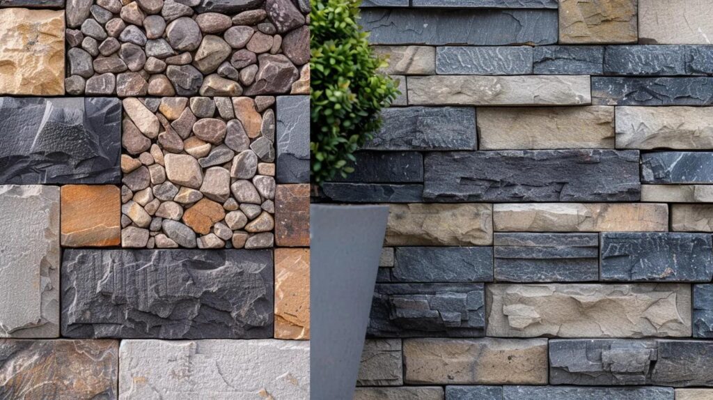 Comparison of artisan materials and standard contractor materials in outdoor design