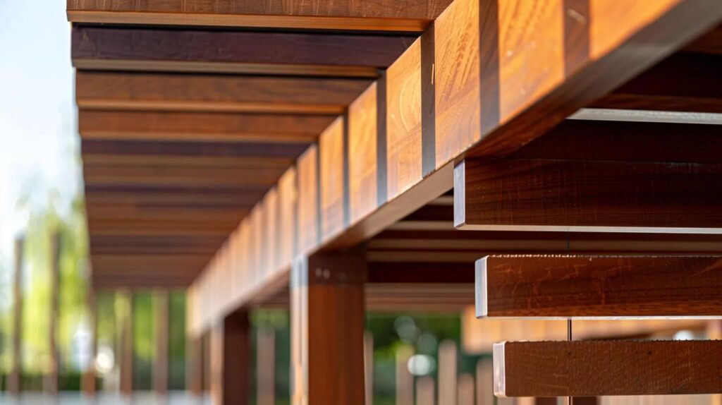High-quality materials for custom pergolas and gazebos, showcasing wood, metal, and composite options suitable for Sunbelt climates