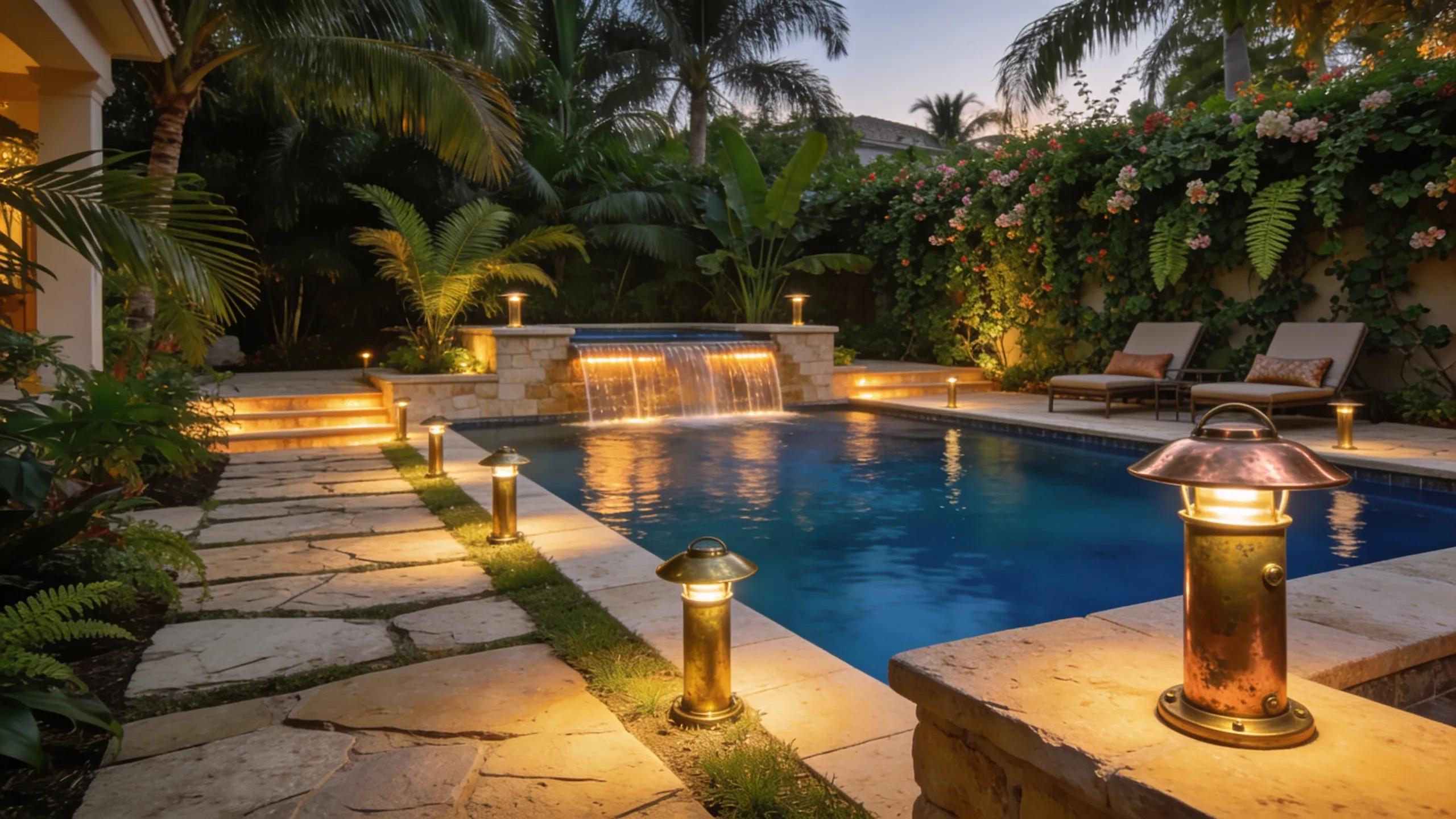 Low-Voltage LED Landscape & Poolside Lighting in Florida: Fixtures, Color Temperatures & Zoning Guide