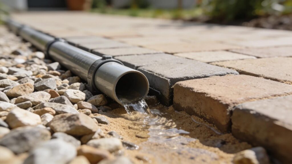 Polymeric sand used in patios showcasing stability and aesthetics in Florida
