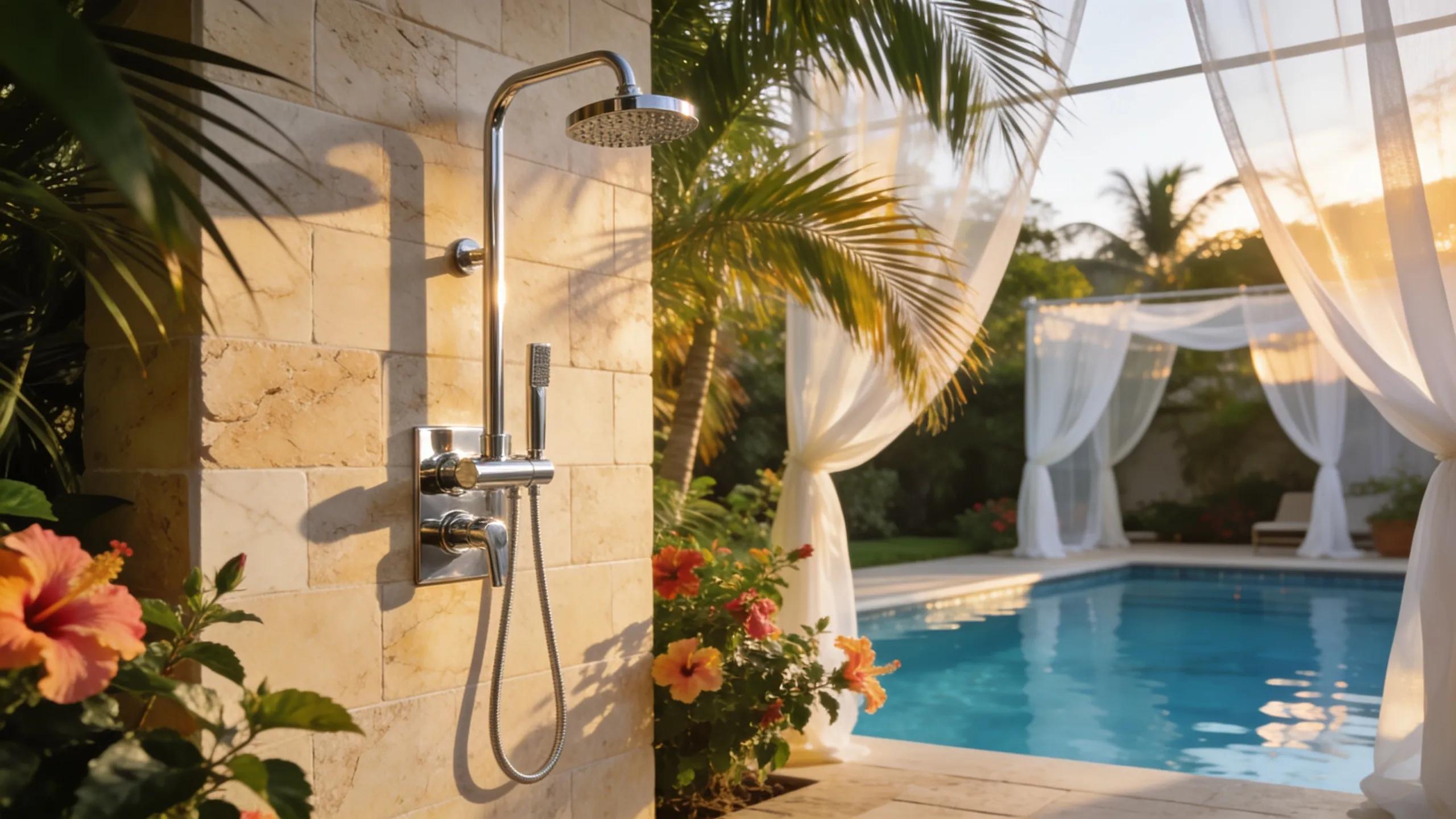 Custom Outdoor Showers & Poolside Privacy Enclosures in Florida: Plumbing, Materials & Code Guide for Luxury Backyard Living