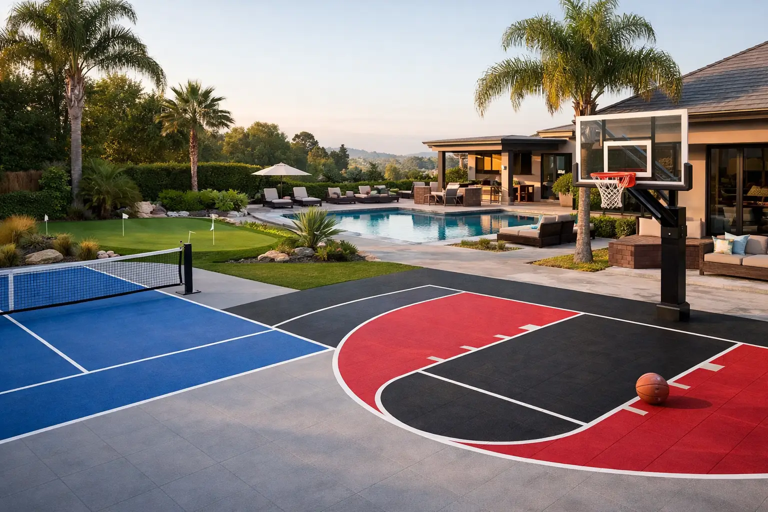 Best Backyard Court Surfaces for Luxury Living