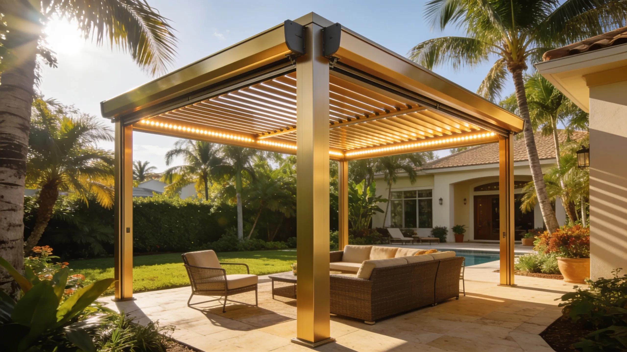 Luxury Motorized Louvered Pergolas in Florida: Smart Shade Solutions for Durable Outdoor Living