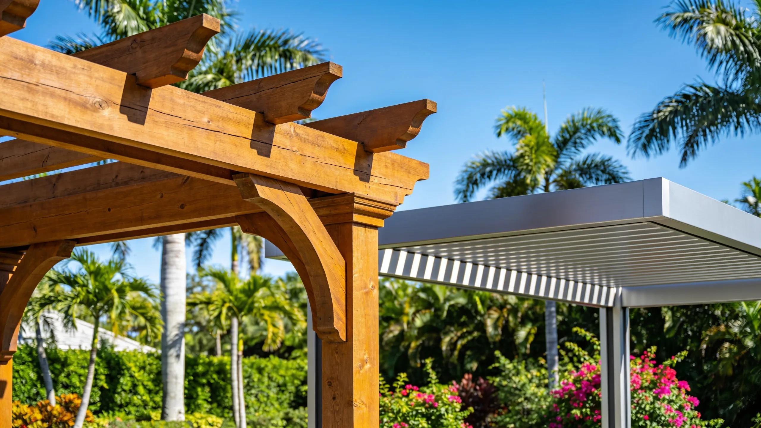 Custom Cedar vs Architectural Aluminum Pergolas in Florida: Wind Resistance, Rot Prevention & Longevity Guide