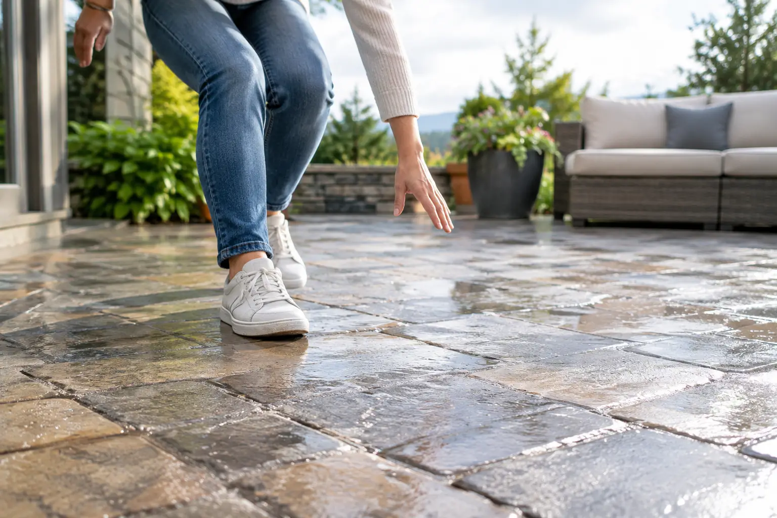 Are Paver Patios Slippery? What Homeowners Need